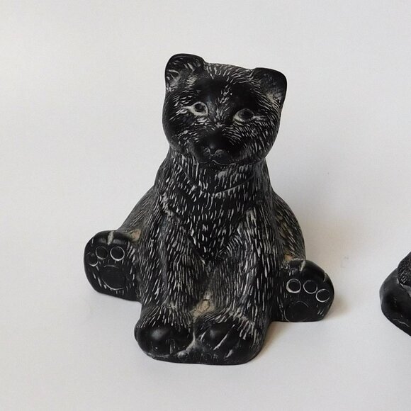 AARDIKA Soap Stone Lot of 2 Figurines Bead & Seal Canadian - Picture 2 of 10